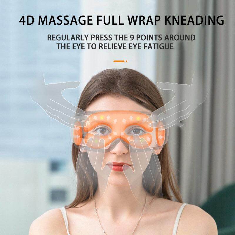 Portable eye massager with 4D Smart Airbag Vibration - SmartPursue™