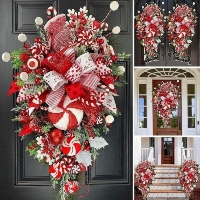 🎄 Christmas Upside-Down Tree – Unique Door & Wall Holiday Decoration CJ