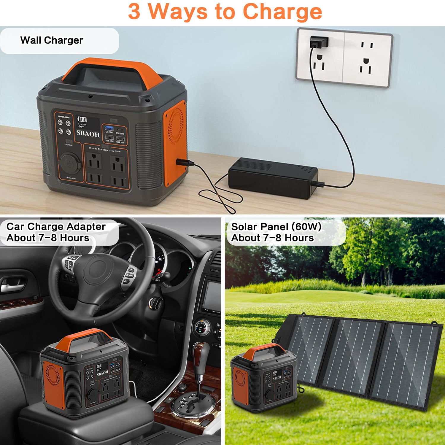296Wh Portable Solar Power Station - SmartPursue™