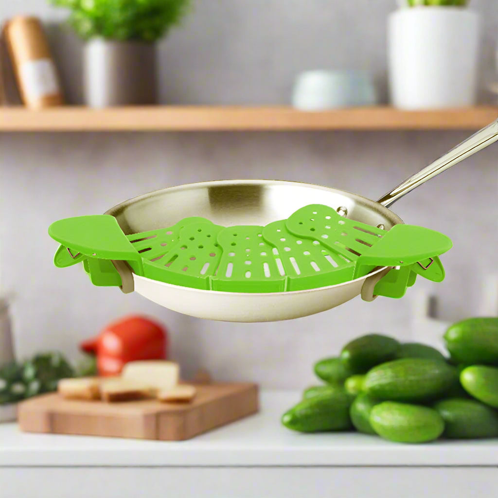🍝 Universal Silicone Clip-On Pot Strainer - SmartPursue™