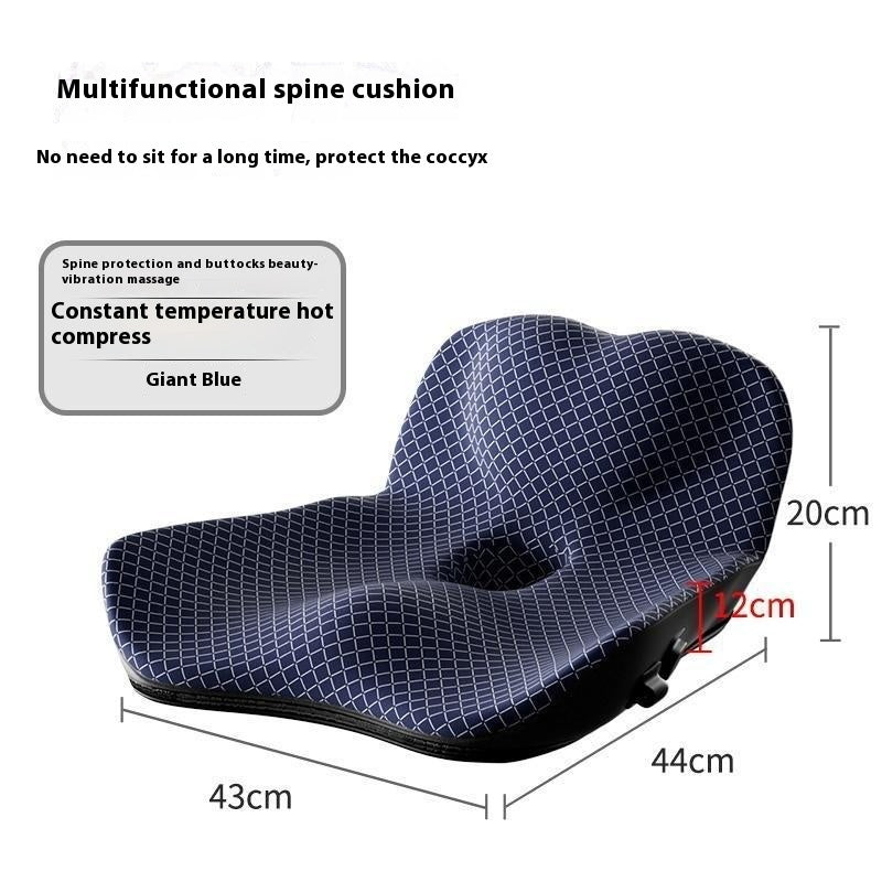 🔥 Heated Cushion with Backrest – Office & Home Ergonomic Seat Pad CJ
