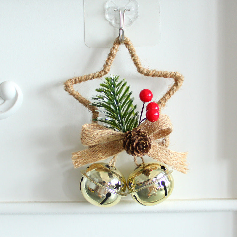 Christmas Five-pointed Star Bell Accessories Pendant CJ