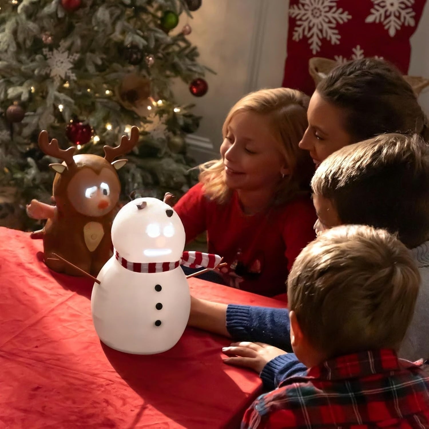 ⛄ Talking Animated Snowman – Light-Up Eyes & Playful Voice Décor CJ