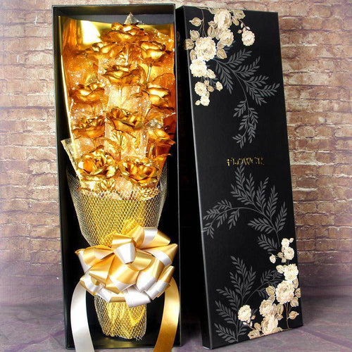 24K Golden Foil Rose Bundle - SmartPursue™
