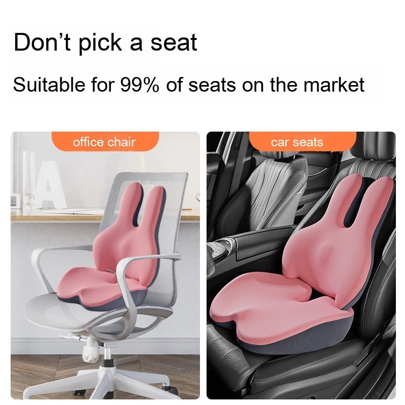 🚗 Car Heightening Cushion – Backrest & Lumbar Pad Driving Seat Support CJ