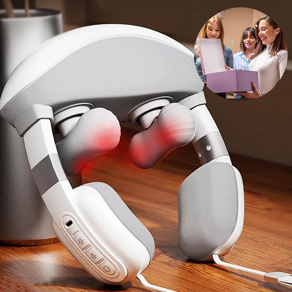 💆‍♀️ Simulated Human Finger Massage Shawl – Heated Neck and Shoulder Massager SmartPursue™