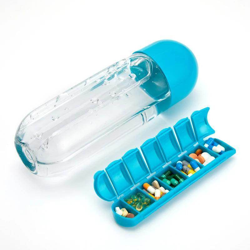 Travel pill organizer water bottle - SmartPursue™