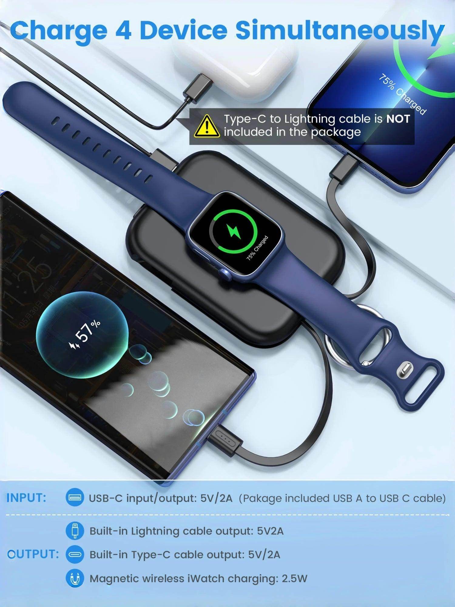 Portable power bank apple watch wireless charger - SmartPursue™