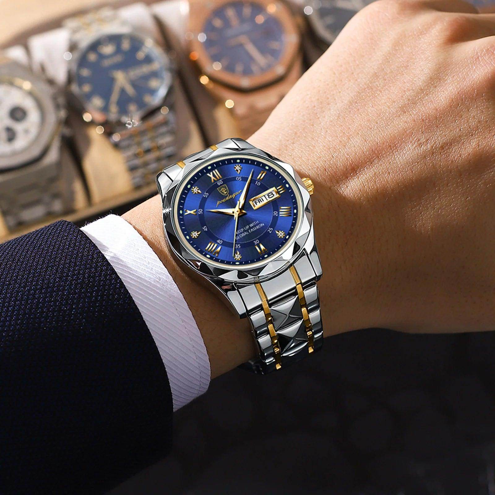 Luxury Wristwatch Stainless Steel Quartz Men's Watch - SmartPursue™