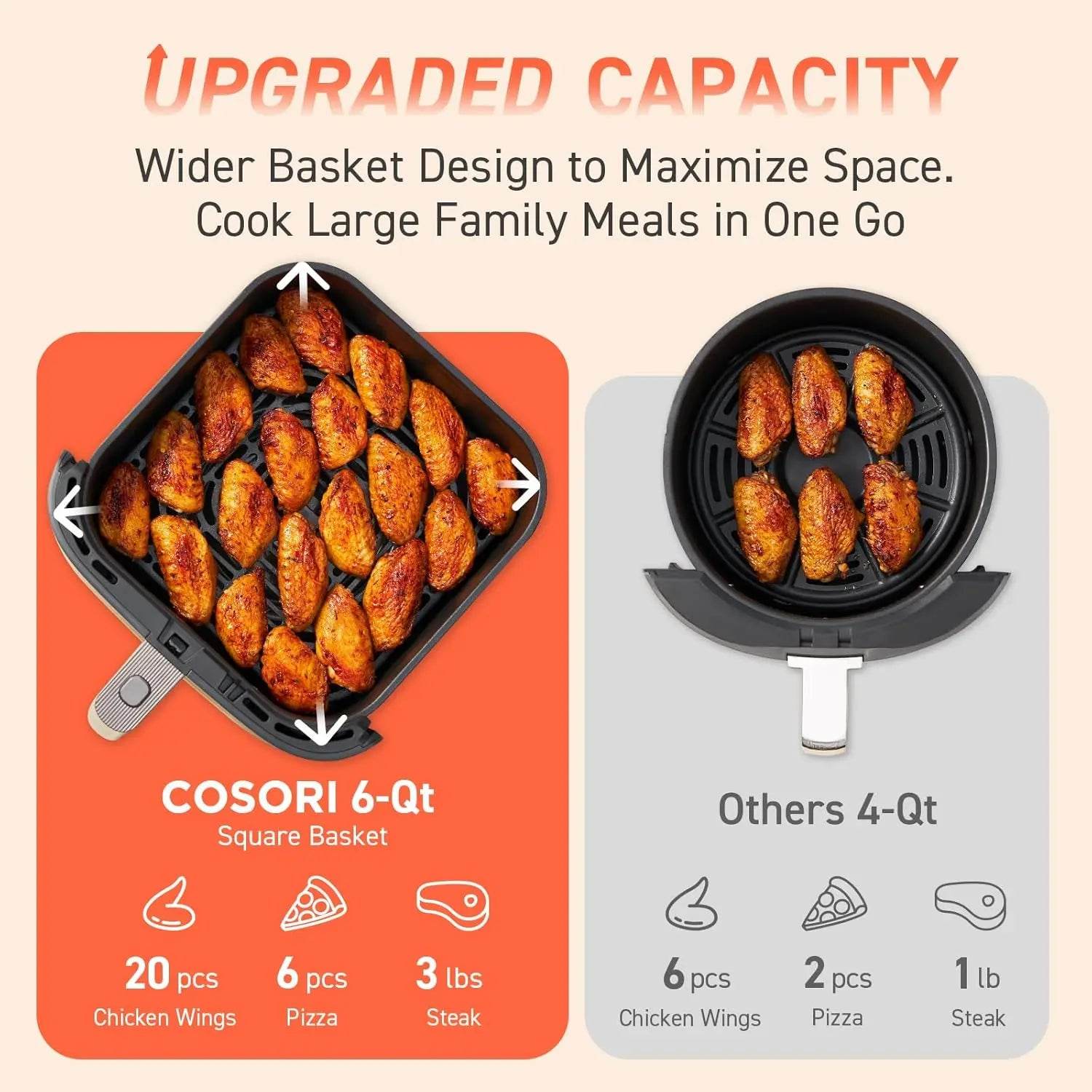 6-Quart Digital Air Fryer with TurboBlaze Technology - SmartPursue™
