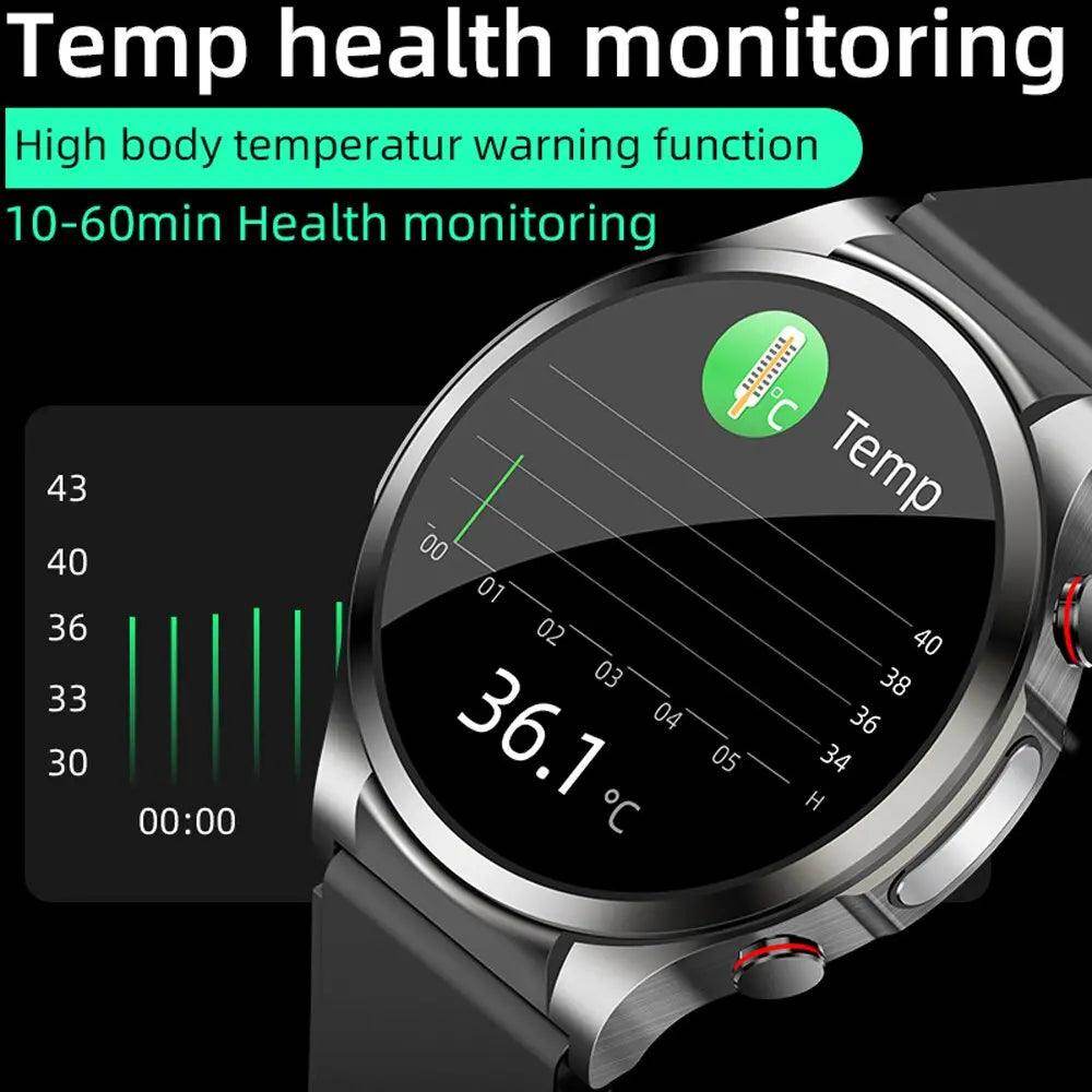 Smartwatch with glucose monitor & Heart Rate Blood Pressure - SmartPursue™