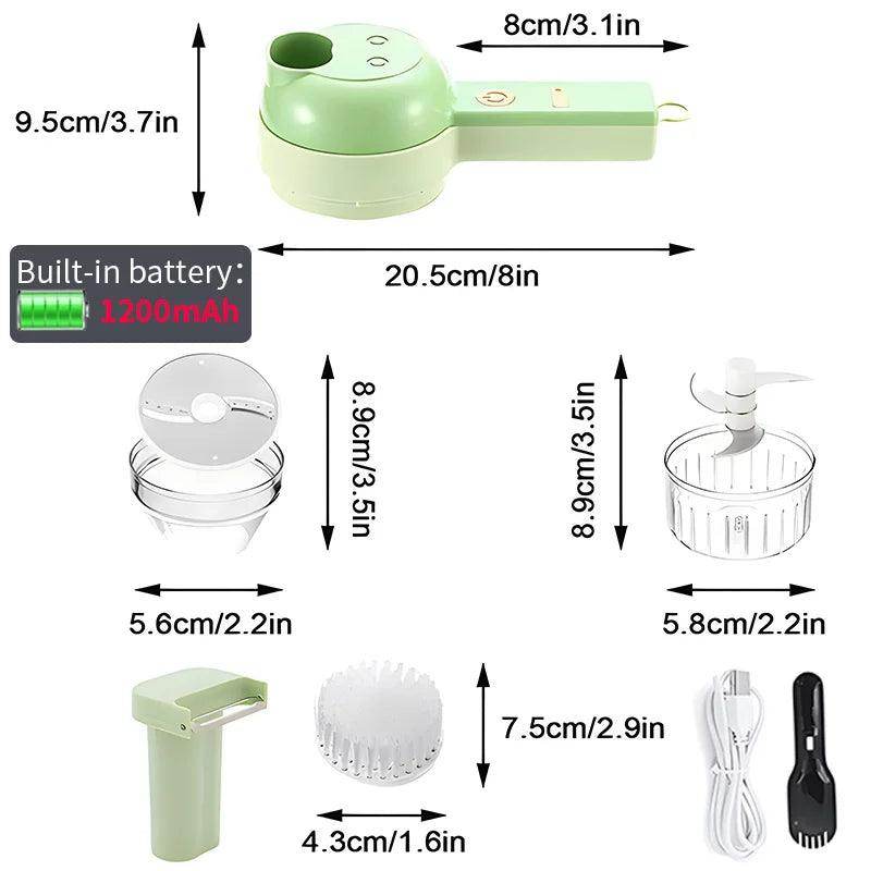 4 In 1 Slicer Garlic Masher mini chopper blender - SmartPursue™