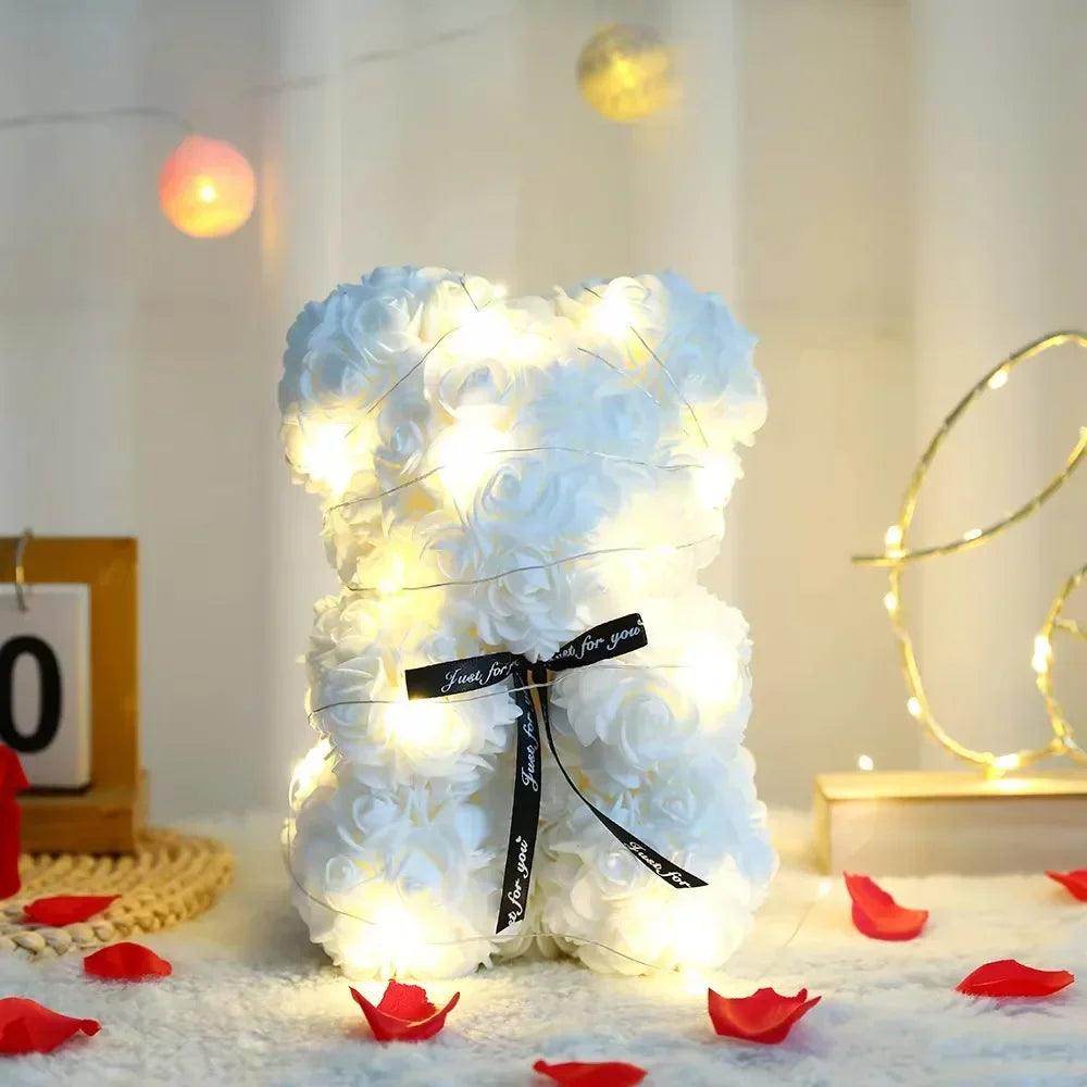 Teddy Rose Flower Bear with Gift Box - SmartPursue™