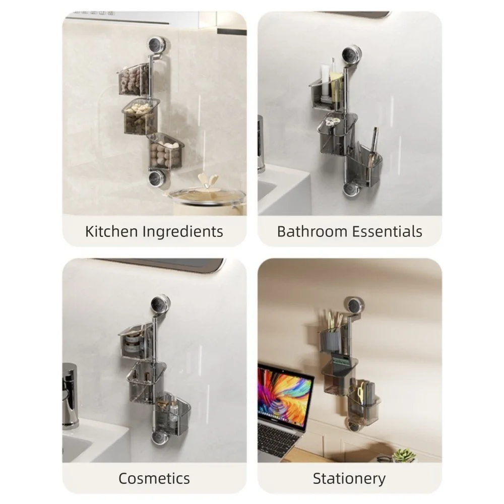 🧼 Wall-Mounted Rotatable Storage Basket Smart Kitchen & Home