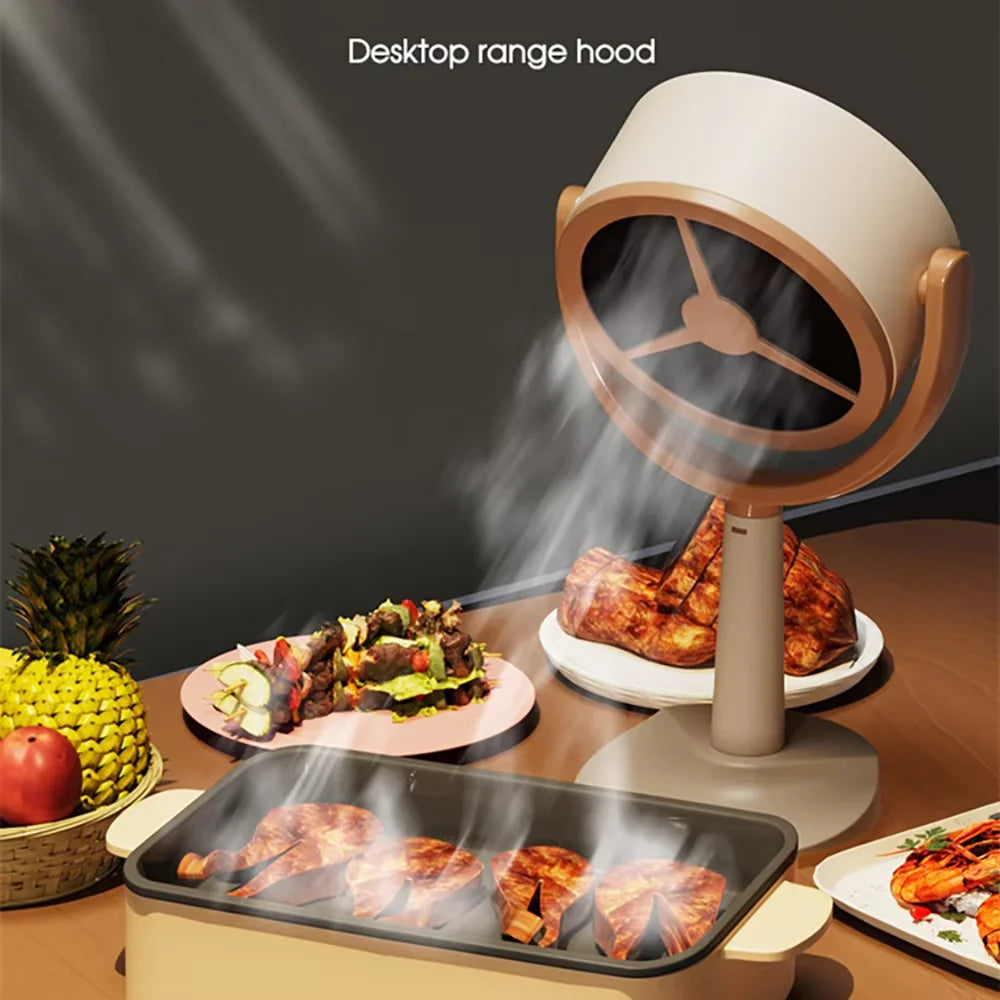 Portable Desktop Range Hood – Angle Exhaust Fan for Kitchen & BBQ - SmartPursue™