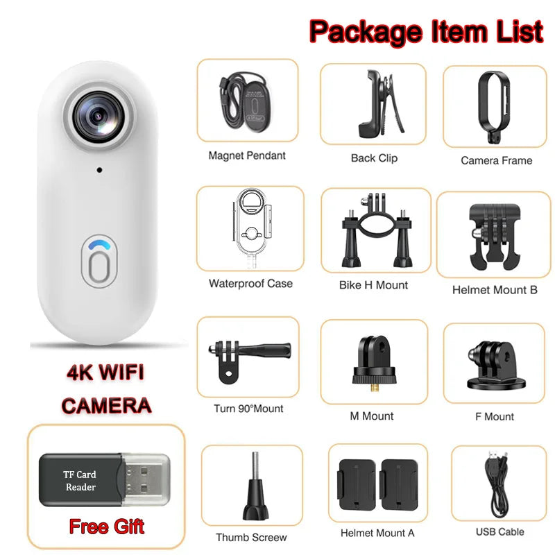 📷 Mini Sports Action Camera – 4K Ultra Portable Wireless Body Cam Diversi Fusion™