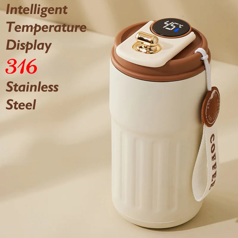 🌡️ Smart LED Thermos Bottle – Stainless Steel Travel Flask - SmartPursue™