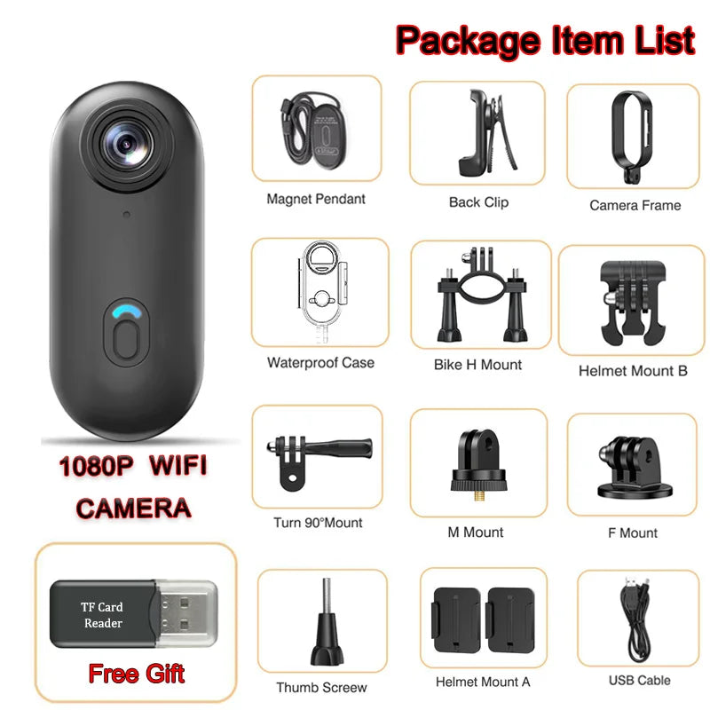 📷 Mini Sports Action Camera – 4K Ultra Portable Wireless Body Cam Diversi Fusion™