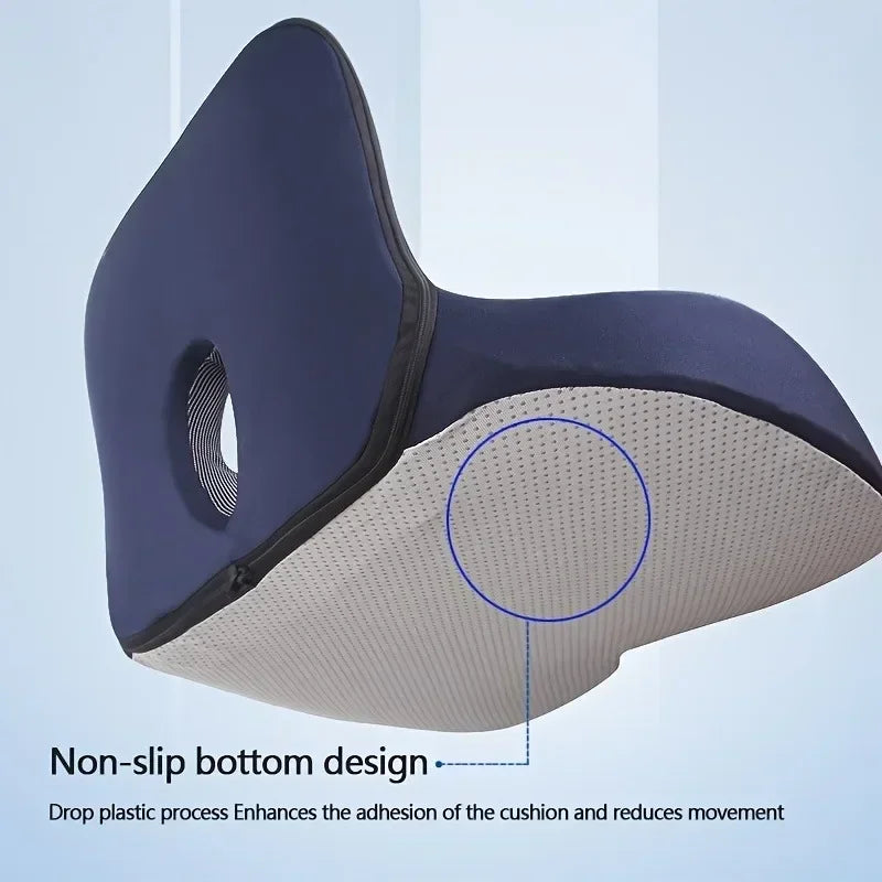🪑 Memory Foam Seat Cushion & Back Support Pillow Set - SmartPursue™
