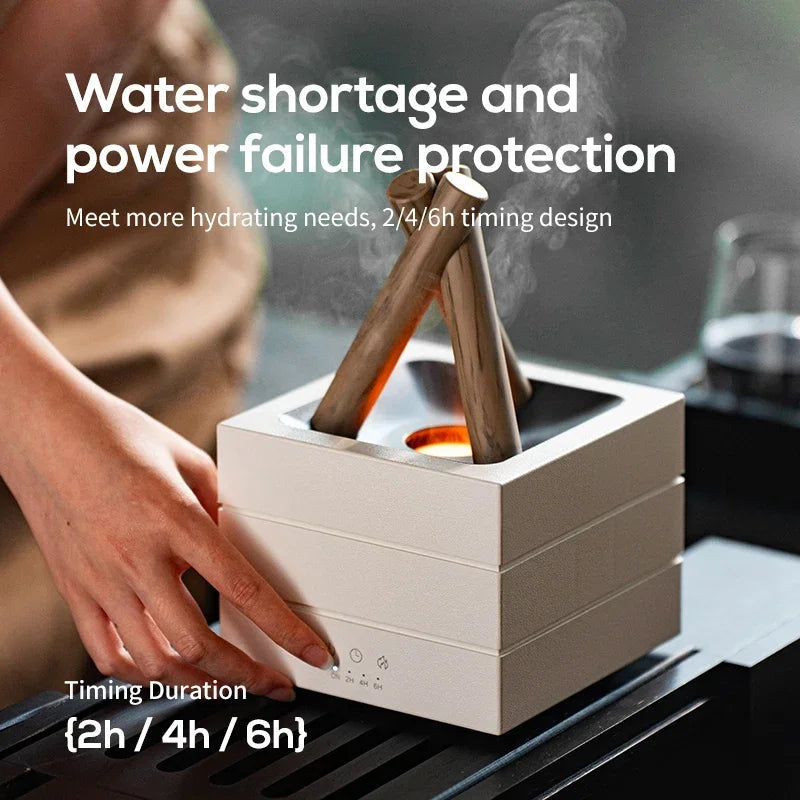 🔥 280ml Flame Aroma Diffuser – USB Humidifier with Remote & LED Light Diversi Fusion™