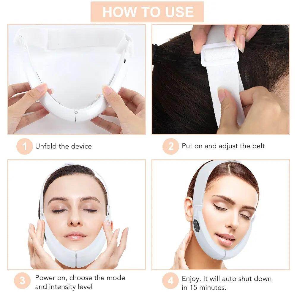 Face Lifter V-Line Up Face Lifting slimming Vibration Massager LED - SmartPursue™