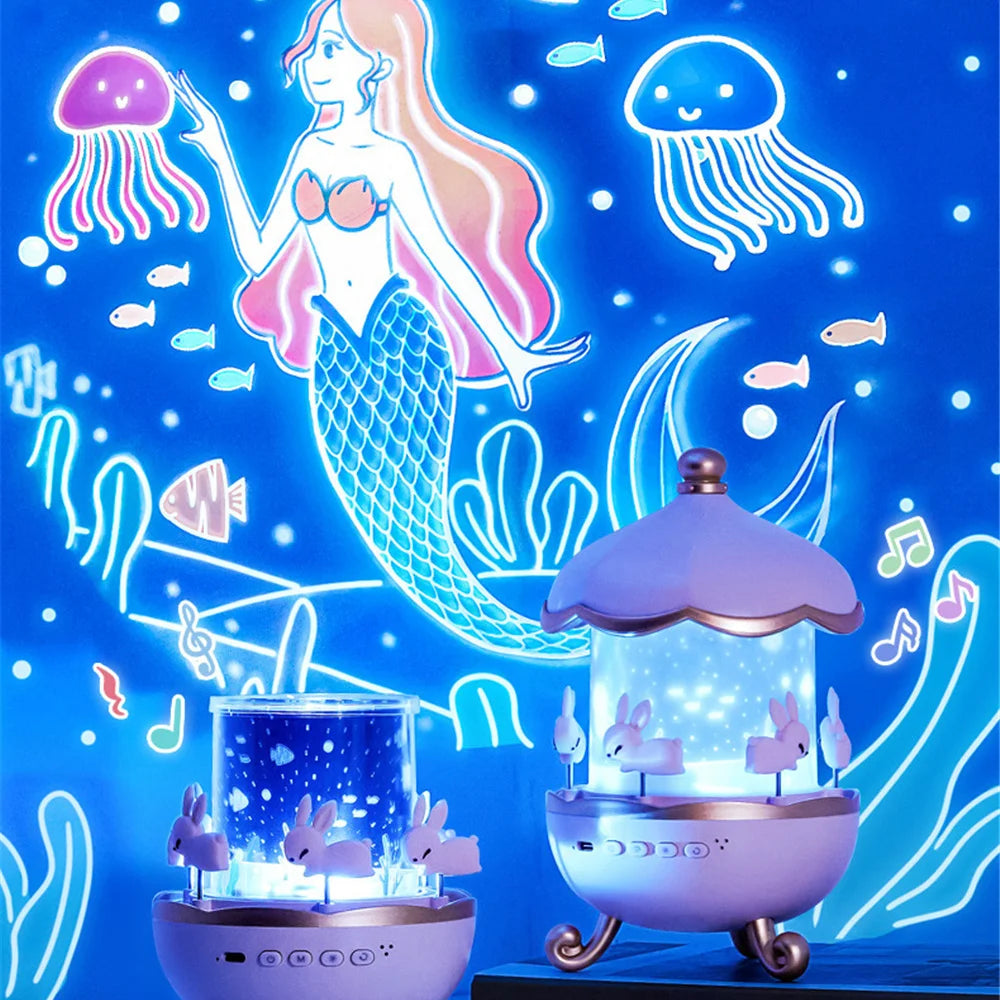 🌙 Kids Night Light Projector – USB Rechargeable LED Lamp SmartPursue™