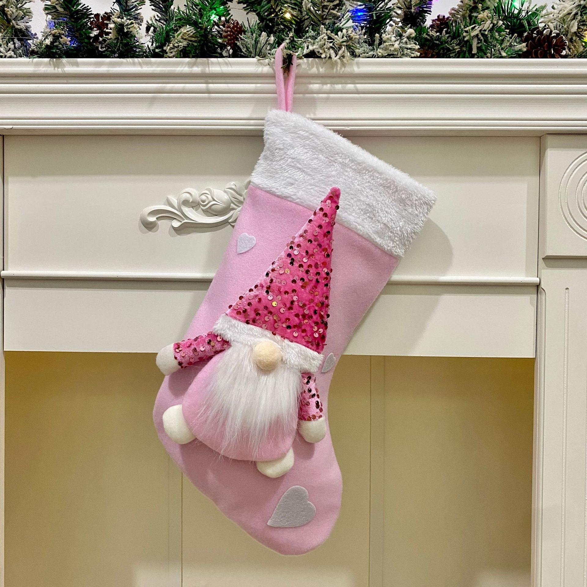 🎁 Christmas Gift Bag – Sequin Faceless Doll Pendant Holiday Decoration CJ