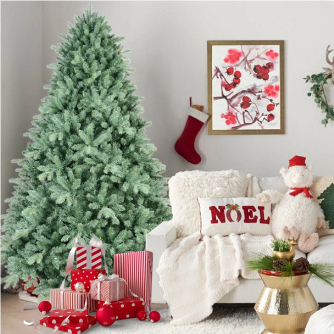 🎄 5FT Artificial Christmas Tree – Blue-Green Tint Holiday Decoration CJ US